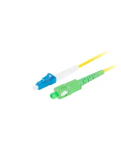 Lanberg 2m Fiber Optic Patchcord SM LC/UPC-SC/APC Simplex LSZH G657A1 3.0MM Yellow
