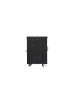 Lanberg 15U/600X600 Rack Cabinet 19" Free-Standing (Flat Pack) With Glass Door Black