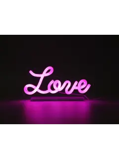 Lampa natpis iTotal LED love neon rozi XL2761A