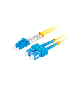 Lanberg 1M Fiber Optic Patchcord SM SC/UPC-LC/UPC Duplex LSZH G657A1 3.0MM Yellow