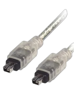 Transmedia Firewire 4 pin plug to 4 pin, 3m transparent