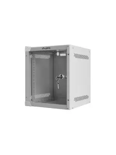 Lanberg 10" Wall-Mount 6U/280X310 Rack Cabinet (Flat Pack) With Glass Door Grey