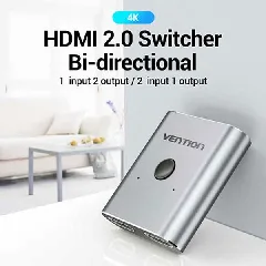 Vention HDMI Switch 2-Port Bi-Direction Silver