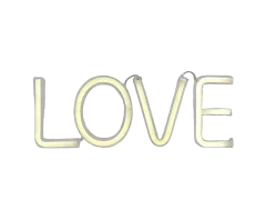 Lampa natpis iTotal LED Love neon bijela XL2762