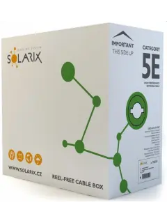 Solarix ethernet cable CAT5E UTP PVC 305m box