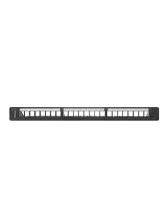 Lanberg patch panel prazan 24 porta 1U s organizatorom za keystone module crni