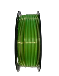 Silk PLA filament 1.75 mm, 1 kg, yellow/green