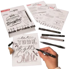 Marker Uni pin gift set Lettering + tehnička ol M5-228 u kutiji 8/1