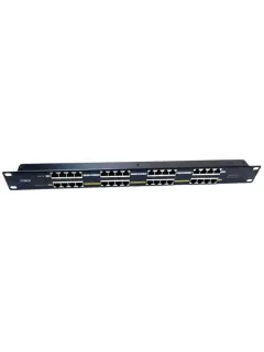 MaxLink POE panel 16 ports, 1U for 19" rack, shielded