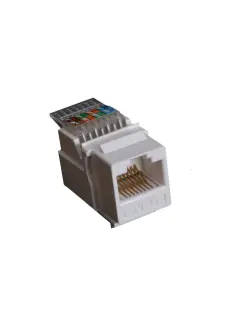 MasterLan UTP Cat.5e Keystone, white (for sockets),