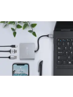 Natec Fowler USB-C MultiPort Adapter 3 IN 1 MINI USB 3.0, HDMI 4K, USB-C PD