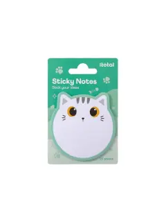 Blok samoljepivi iTotal 7x7,8cm Cat bijeli XL3102