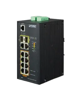 Planet L2 Industrial 8P GbE 802.3at PoE 2P GbE 2P 1G-SFP Managed Switch