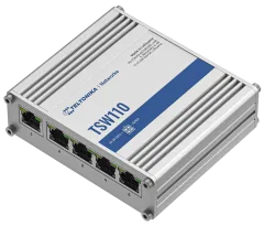 Teltonika TSW110 industrijski neupravljivi switch, 5 x GbE portova, pasivni PoE
