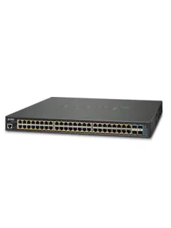 Planet L2 48-Port GbE 802.3at PoE 4-Port 10G SFP Managed Switch