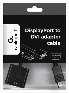 Gembird DisplayPort v.1 to DVI adapter cable, black