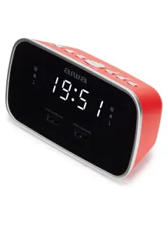 Radio budilica AIWA CRU-19RD, BT, crveni