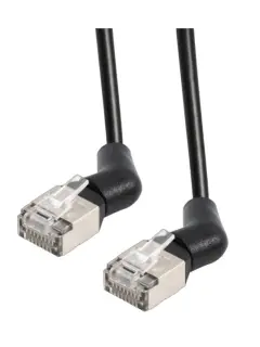 Transmedia CAT6a U FTP Patch Cable 3m black, 360° rotatable