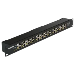 MaxLink Gigabit 12-port passive POE injector panel - shielded