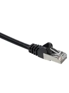 Transmedia Cat6A SFTP Patch Cable, RJ45 plug angled left, 2m