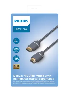 Philips HDMI kabel 3m, 4K UHD, High Speed