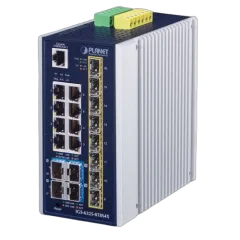 Planet Industrial L3 8-Port 10 100 1000T 8-Port 100 1000X SFP 4-Port 10G SFP Managed Ethernet Switch