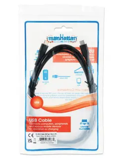 Manhattan kabel USB 2.0 Type-C, 3A, 60 W, 2m, crni