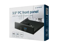 Gembird prednji PC panel za unutrašnje ugradnju 3.5'', USB 3.1 Type-A i Type-C priključak, crni