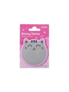 Blok samoljepivi iTotal 7x7,8cm Cat sivi XL3104