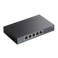 TP-Link 5-Port Gigabit Desktop PoE Switch with 1-Port PoE In and 4-Port PoE Out