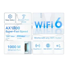 TP-Link AX1800 Wi-Fi Range Extender RE600X