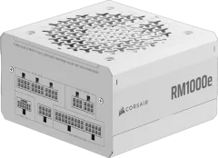 Corsair RM1000e PSU, 1000W, Fully Modular, White
