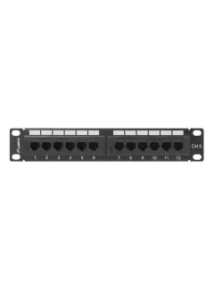 Lanberg Patch Panel 12Port 1U 10" CAT.6 Black
