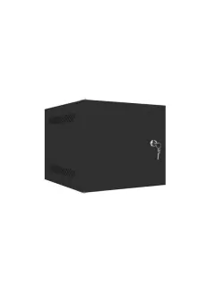 Lanberg 10" Wall-Mount 4U/280X310 Rack Cabinet For Self-Assembly With Metal Door Black (Flat Pack)