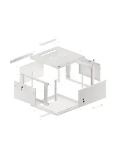 Lanberg 19" Wall-Mount 6U/600X600 For Self-Assembly With Metal Door Grey (Flat Pack)