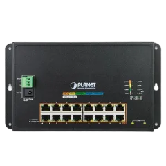 Planet Industrial 16-Port GbE 802.3at PoE 2-Port 100 1000X SFP Wall-mounted Managed Switch