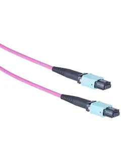 Masterlan 2M fiber optic MPO patch cord, MPOupc/MPOupc, female, MM, OM4, 12 fibers, Type B