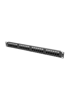 Lanberg Patch Panel 24 PORT 1U 19" CAT.6 UTP Black