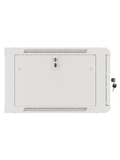 Lanberg Rack Cabinet 19" Wall-Mount 6U/600X600 (Flat Pack) With Glass Door Grey V2