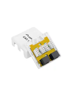 Lanberg Surface-Mount Box CAT.6 UTP Unshielded 2X RJ45 White