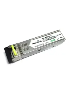 MaxLink 1.25G SFP optical module, WDM (BiDi), SM, Tx 1550/Rx1310nm, 3km, 1x LC connector, DDM