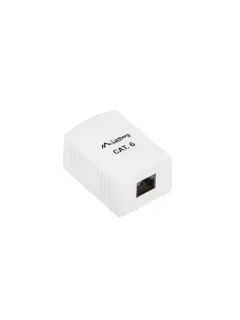Lanberg Surface-Mount Box CAT.6 UTP Unshielded 1X RJ45 White