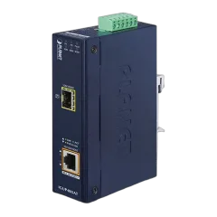 Planet Industrial 1-Port 100 1000X SFP to 1-Port GbE 802.3bt PoE Media Converter
