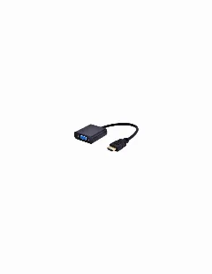Gembird HDMI to VGA and audio adapter cable, single port, black