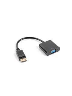 Lanberg Displayport (M) 1.1->VGA (F) Adapter Cable 20CM Black