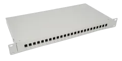 NFO Patch Panel 1U 19" - 24x SC Simplex LC Duplex, Closed, 1 tray