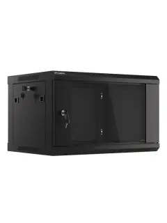 Lanberg 19" Wall-Mount 6U/600X450 Rack Cabinet (Flat Pack) With Glass Door Black