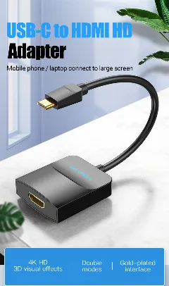 Vention Type-C to HDMI Adapter 0.15M Black