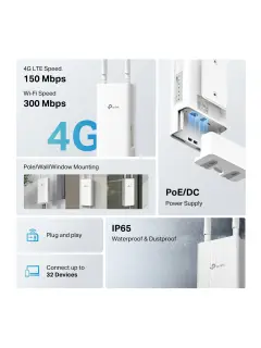 TP-Link 4G/LTE 300 Mbps Wi-Fi Outdoor Router