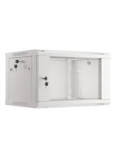 Lanberg 19" Wall-Mount 6U/600X450 Rack Cabinet (Flat Pack) V2 Grey with Glass Door